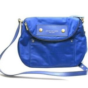 Marc Jacobs Preppy Natasha Royal Blue Nylon Crossbody Purse